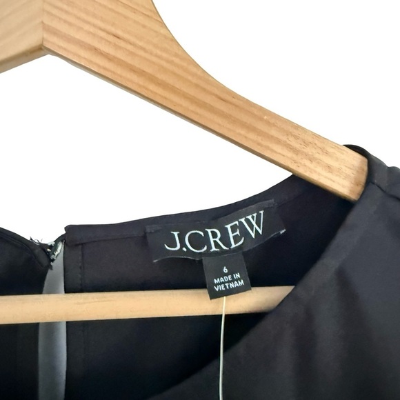 NEW J. Crew Winter Garden Dress Sz 6 Black - Picture 5 of 11